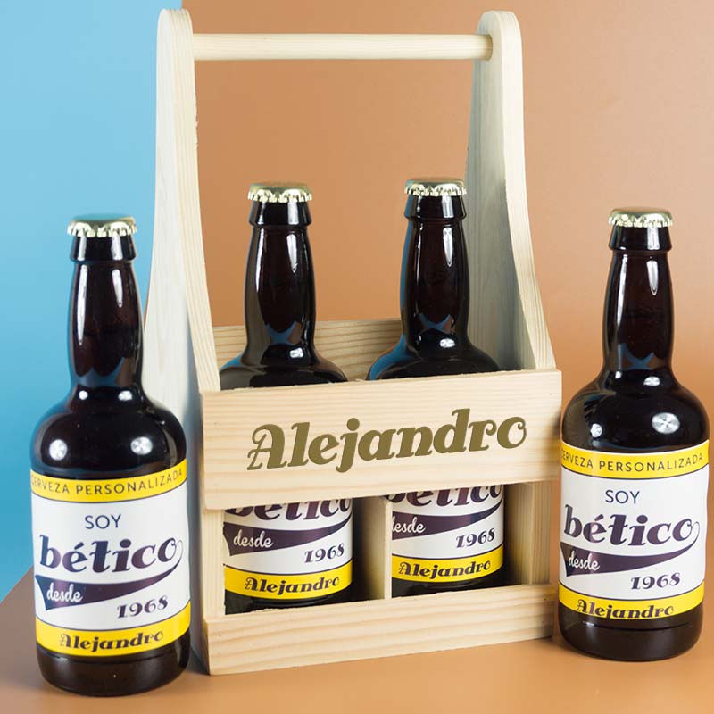 Regalos personalizados: Bebidas personalizadas: Pack de cervezas personalizadas para futboleros