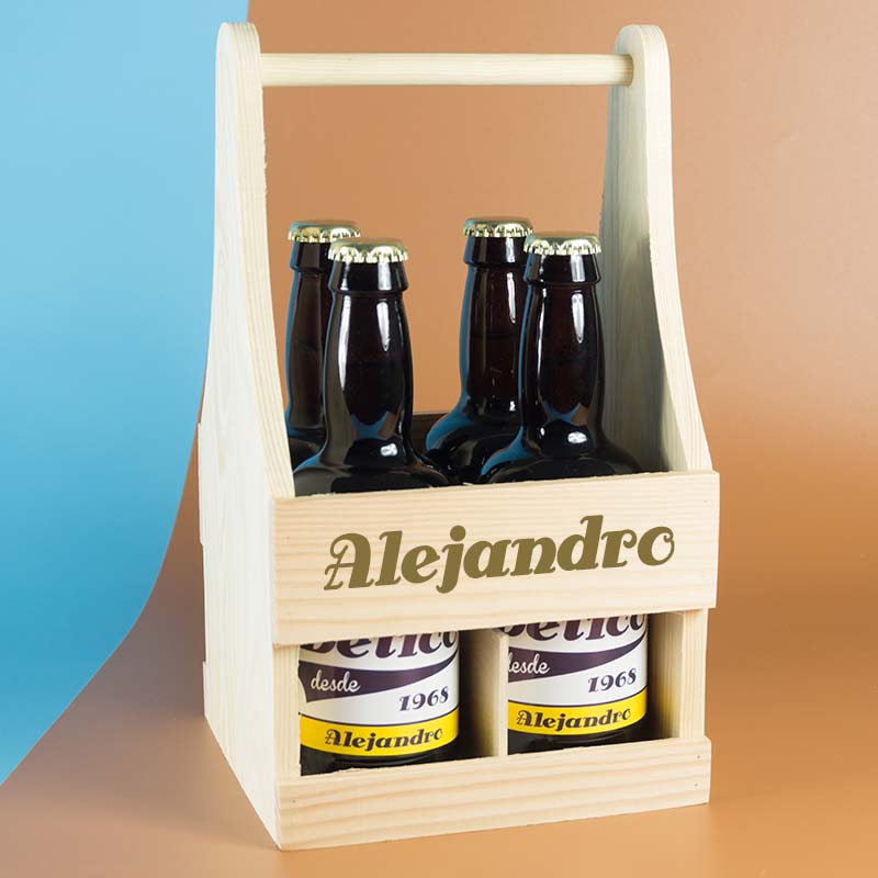 Regalos personalizados: Bebidas personalizadas: Pack de cervezas personalizadas para futboleros