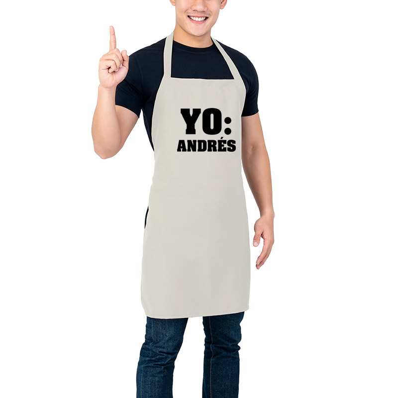 Regalos personalizados: Regalos bordados: Pack de delantal BIO bordado 'Yo y mini yo'