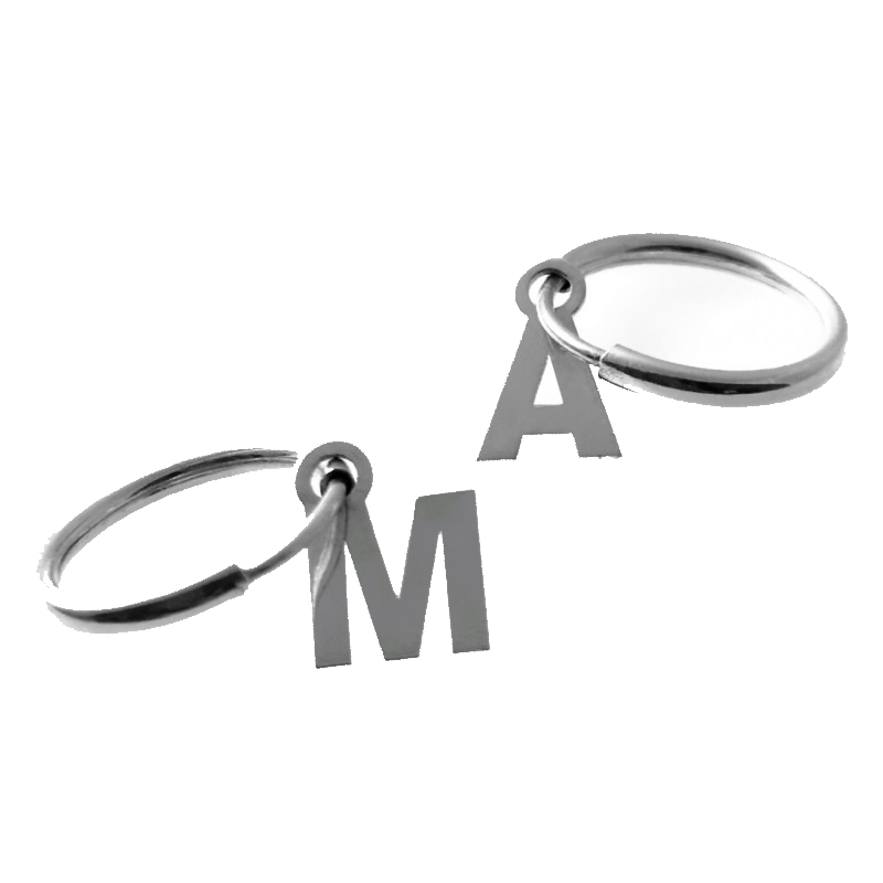 Regalos personalizados: Joyas personalizadas: Pendientes personalizados con la inicial