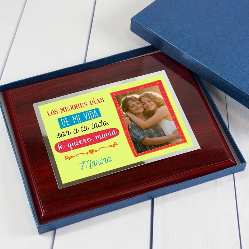 Regalos personalizados: Regalos con fotos: Placa de agradecimiento personalizada para Madre o Padre 