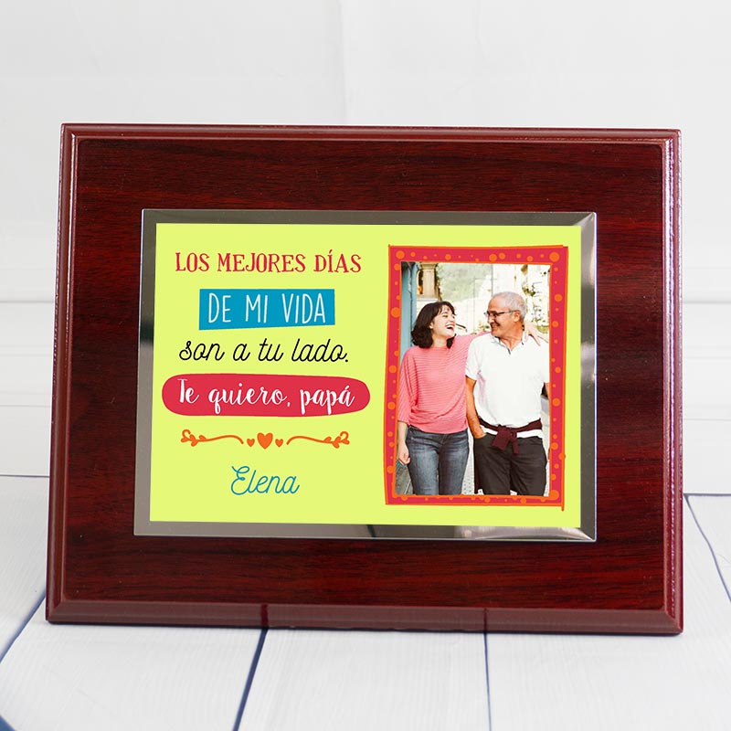 Regalos personalizados: Regalos con fotos: Placa de agradecimiento personalizada para Madre o Padre 