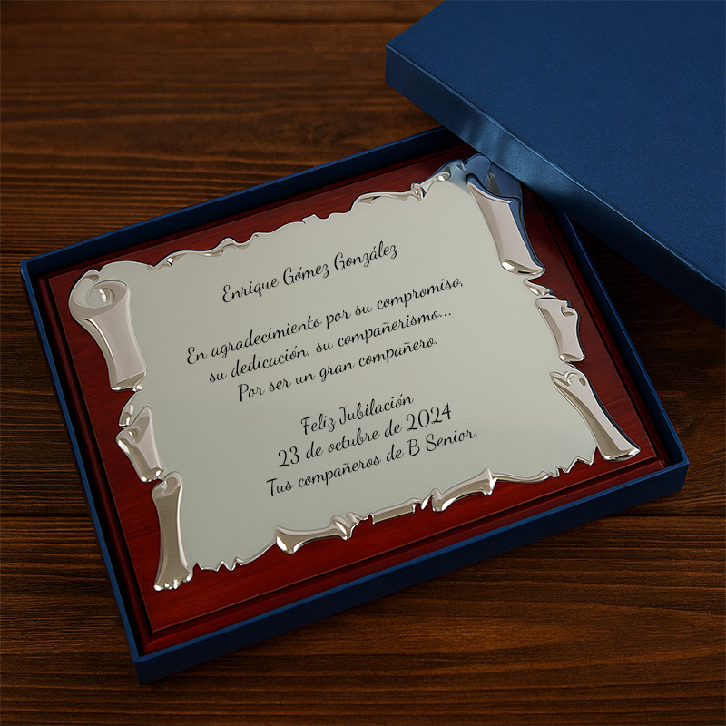 Regalos personalizados: Diseño y decoración: Placa de homenaje personalizada