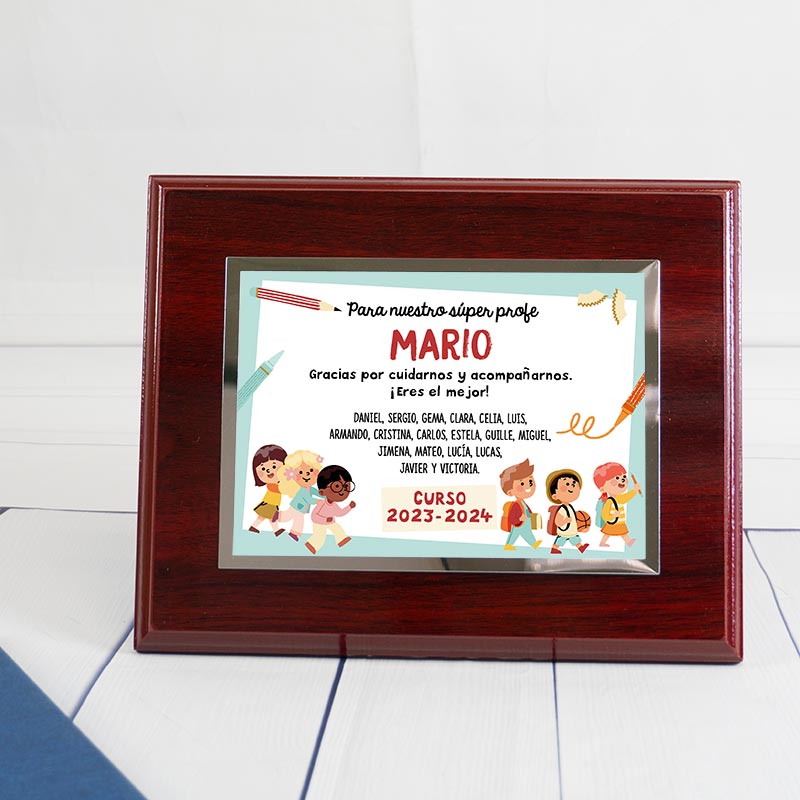 Regalos personalizados: Diseño y decoración: Placa de agradecimiento para profes personalizada