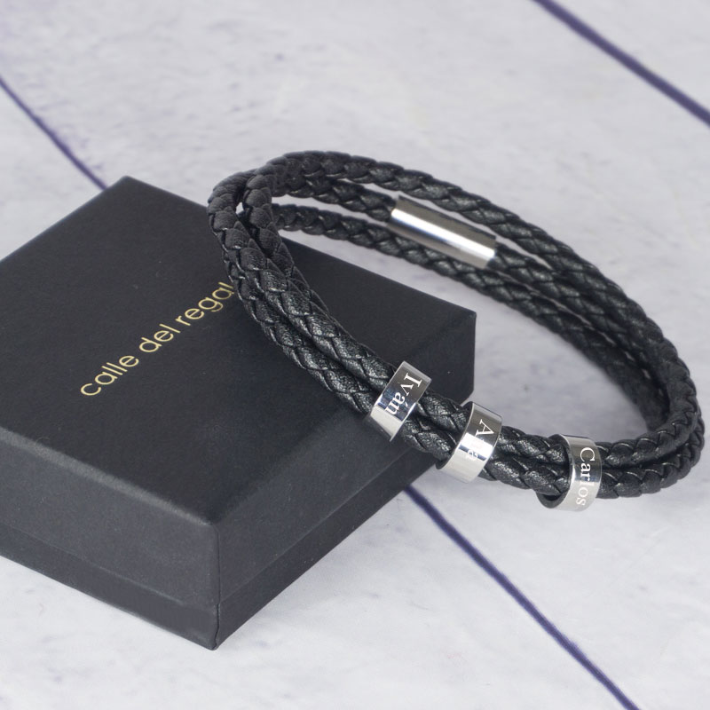 Regalos personalizados: Joyas personalizadas: Pulsera personalizada para hombre