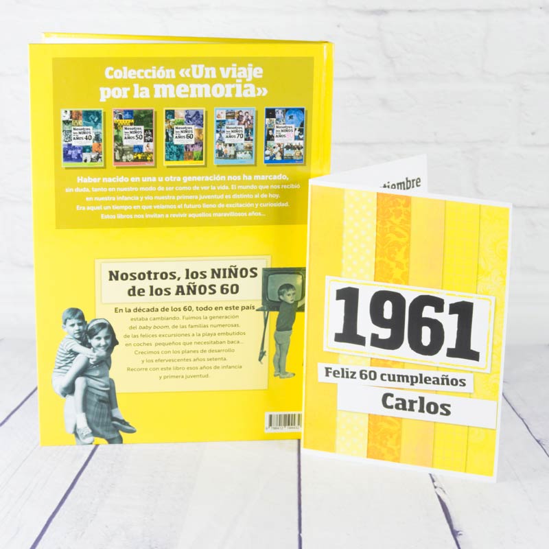 Regalos personalizados: Regalo 60 cumpleaños: libro con tarjeta: Regalo 60 cumpleaños: libro con tarjeta