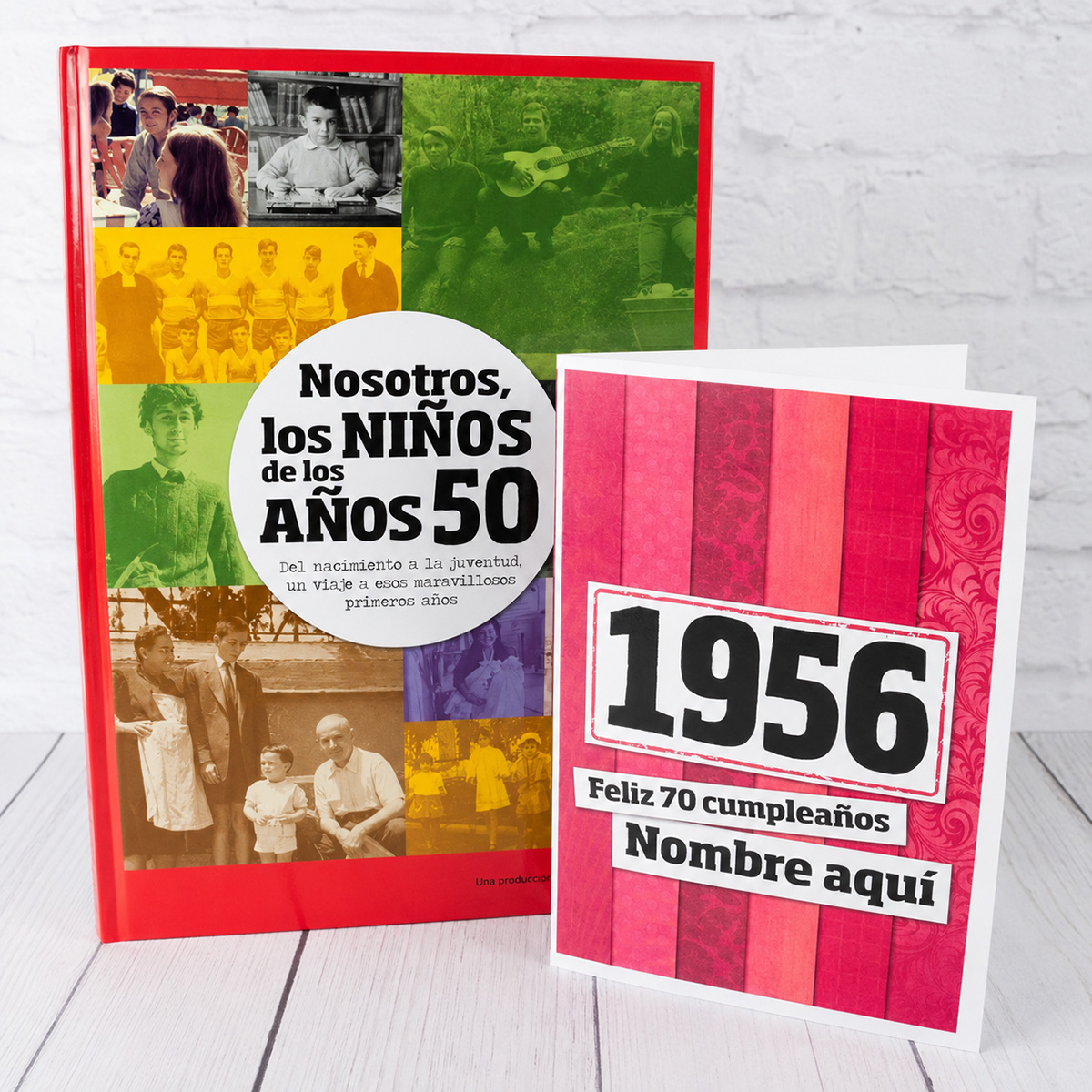 Regalo 70 cumplea&ntilde;os: libro con tarjeta