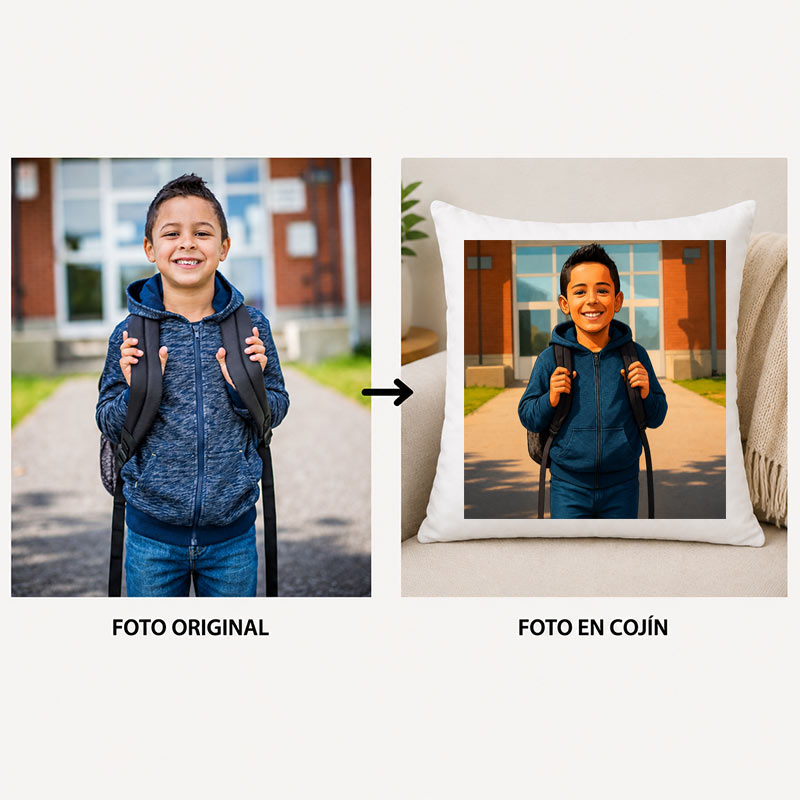 Regalos personalizados: Regalos con fotos: Retrato personalizado a partir de tu foto en Cojín Regalos personalizados: Regalos con fotos: Retrato personalizado a partir de tu foto en Cojín