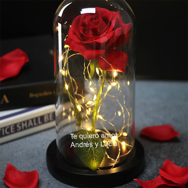 Regalos personalizados: Regalos con nombre: Rosa eterna personalizada