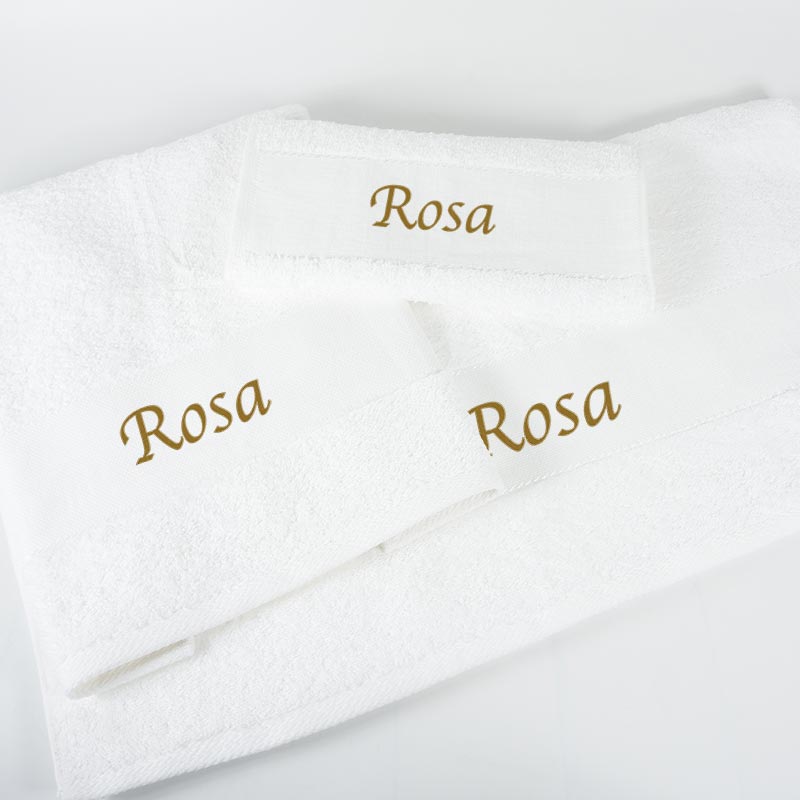 Regalos personalizados: Regalos bordados: Set de tres toallas bordadas