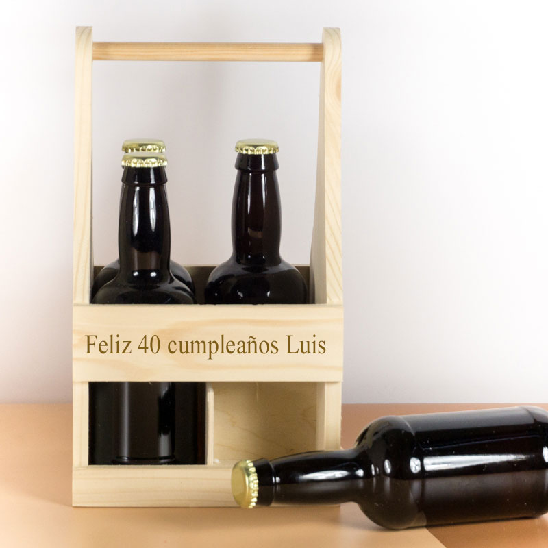 Regalos personalizados: Bebidas personalizadas: Set personalizado de 4 cervezas