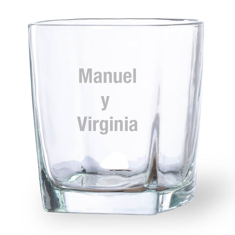 Regalos personalizados: Cristalería personalizada: Set whisky con texto grabado