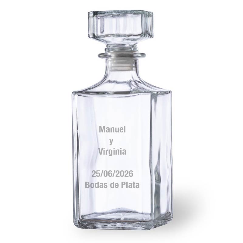 Regalos personalizados: Cristalería personalizada: Set whisky con texto grabado
