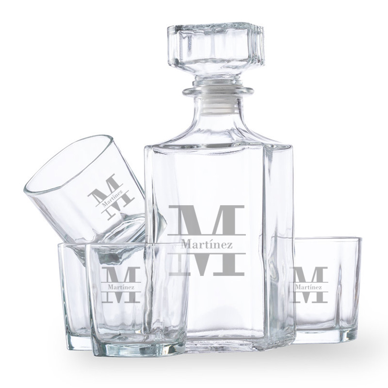 Regalos personalizados: Cristalería personalizada: Set whisky personalizado