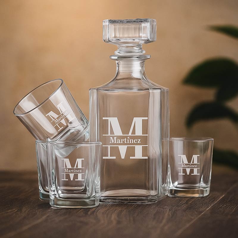 Regalos personalizados: Cristalería personalizada: Set whisky personalizado