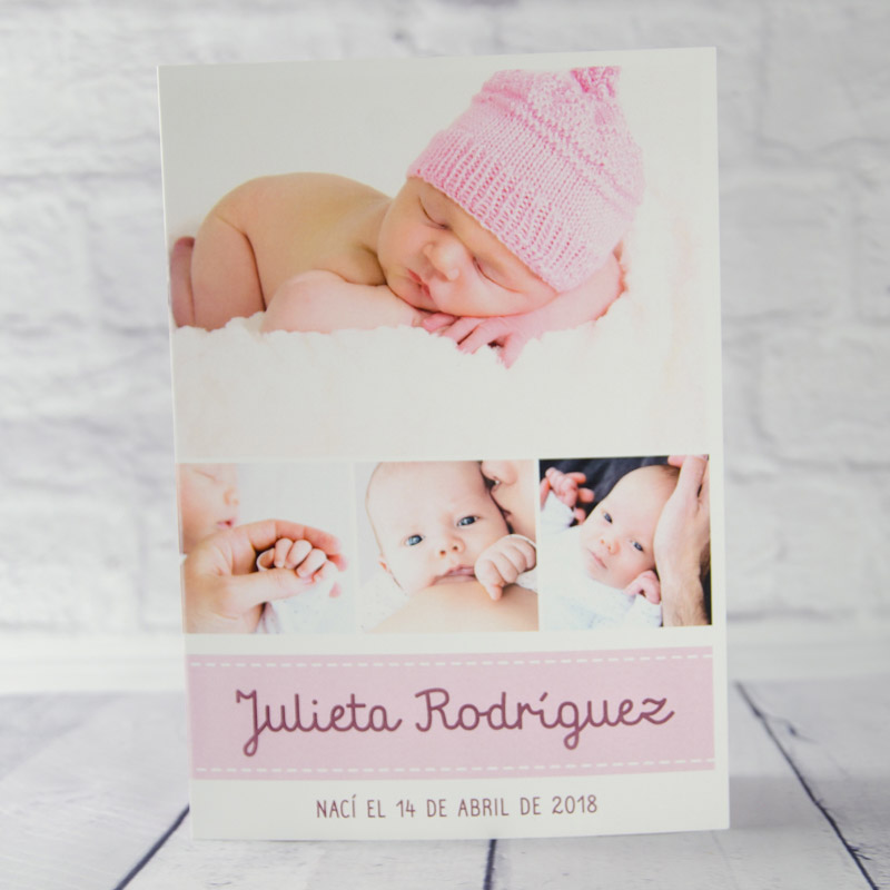 Regalos personalizados: Tarjetas personalizadas: Tarjeta para bebé personalizada con fotos