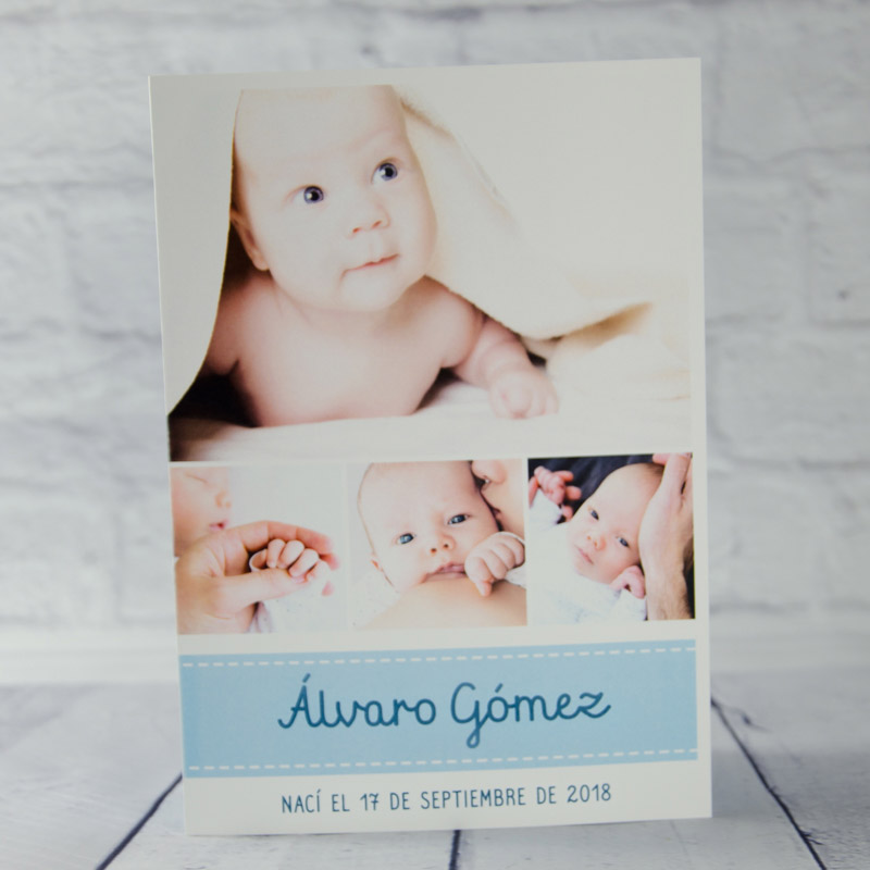 Regalos personalizados: Tarjetas personalizadas: Tarjeta para bebé personalizada con fotos