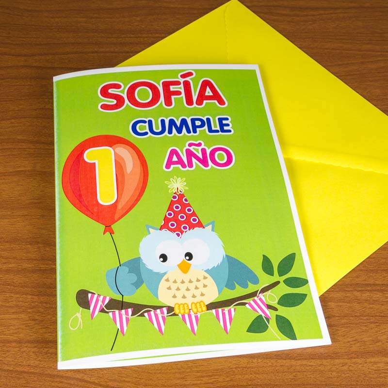 Regalos personalizados: Tarjetas personalizadas: Tarjeta personalizada Búho