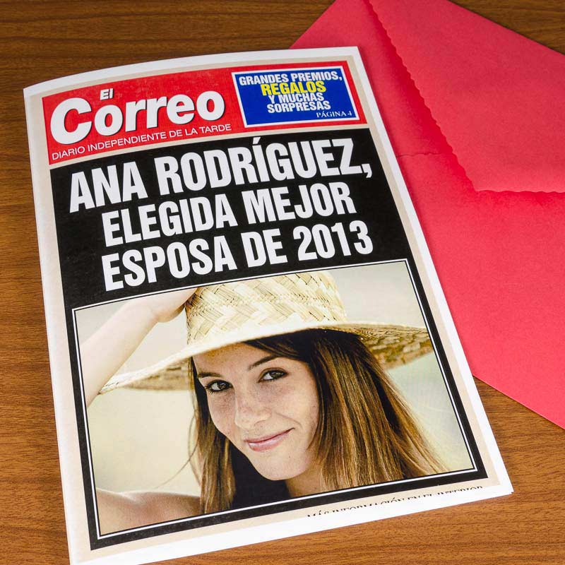 Regalos personalizados: Tarjetas personalizadas: Tarjeta personalizada "El Diario"