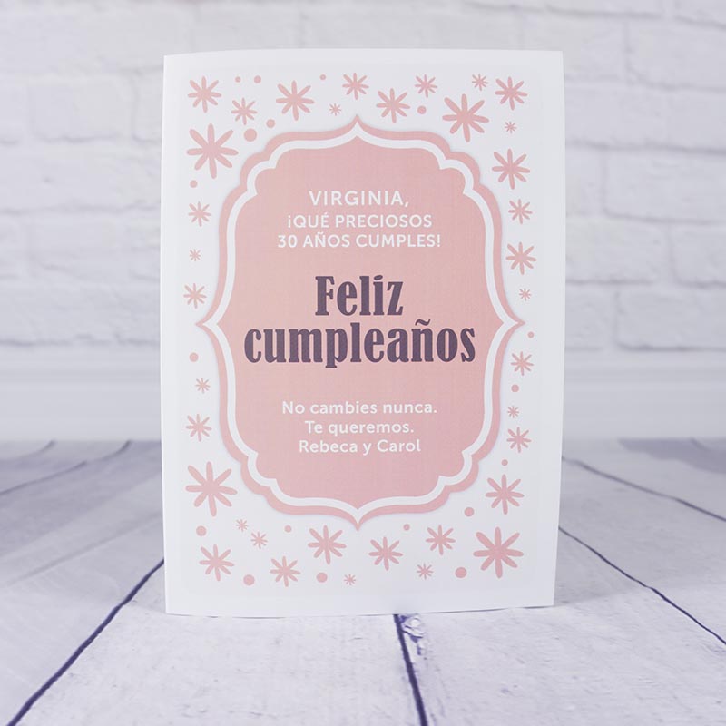 Regalos personalizados: Tarjetas personalizadas: Tarjeta personalizada 'Feliz cumpleaños'