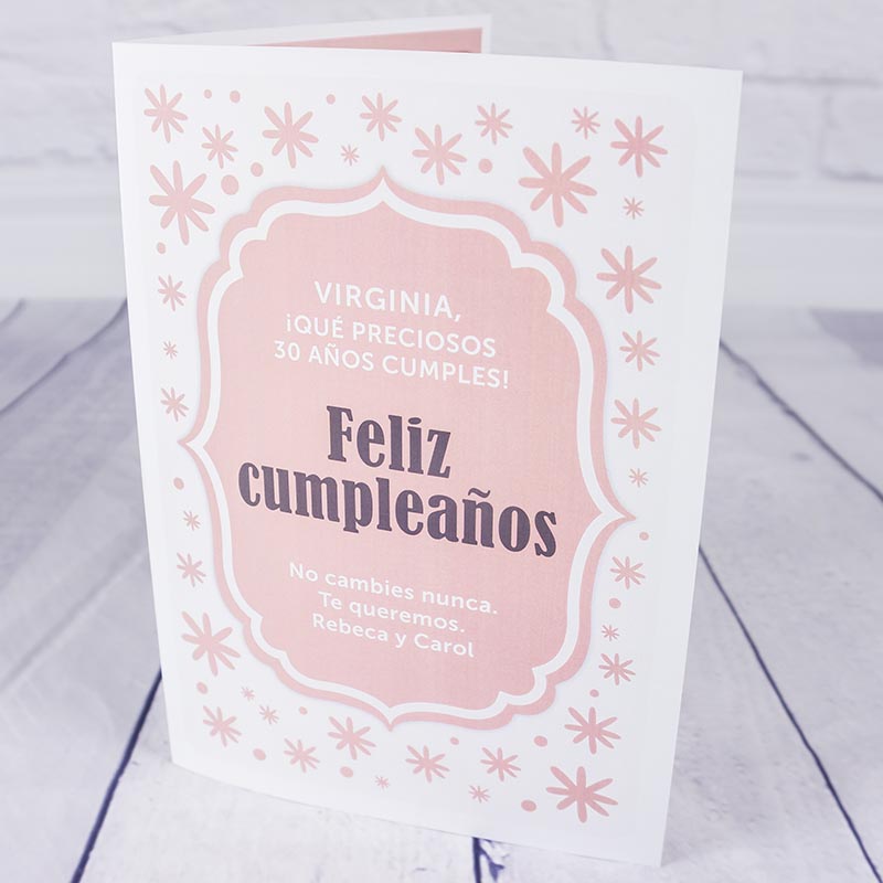 Regalos personalizados: Tarjetas personalizadas: Tarjeta personalizada 'Feliz cumpleaños'