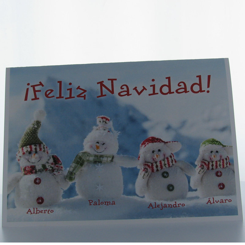 Regalos personalizados: Tarjetas personalizadas: Tarjeta personalizada muñecos de nieve