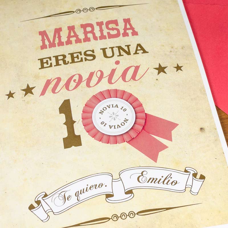 Regalos personalizados: Tarjetas personalizadas: Tarjeta personalizada Novia 10