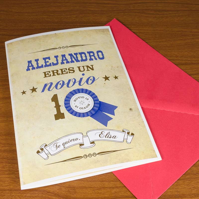 Regalos personalizados: Tarjetas personalizadas: Tarjeta personalizada Novio 10