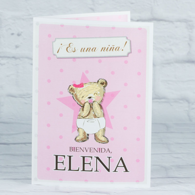 Regalos personalizados: Tarjetas personalizadas: Tarjeta personalizada osito para nacimiento