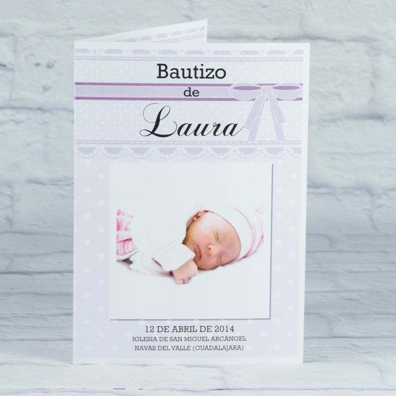 Tarjetas personalizadas para bautizos