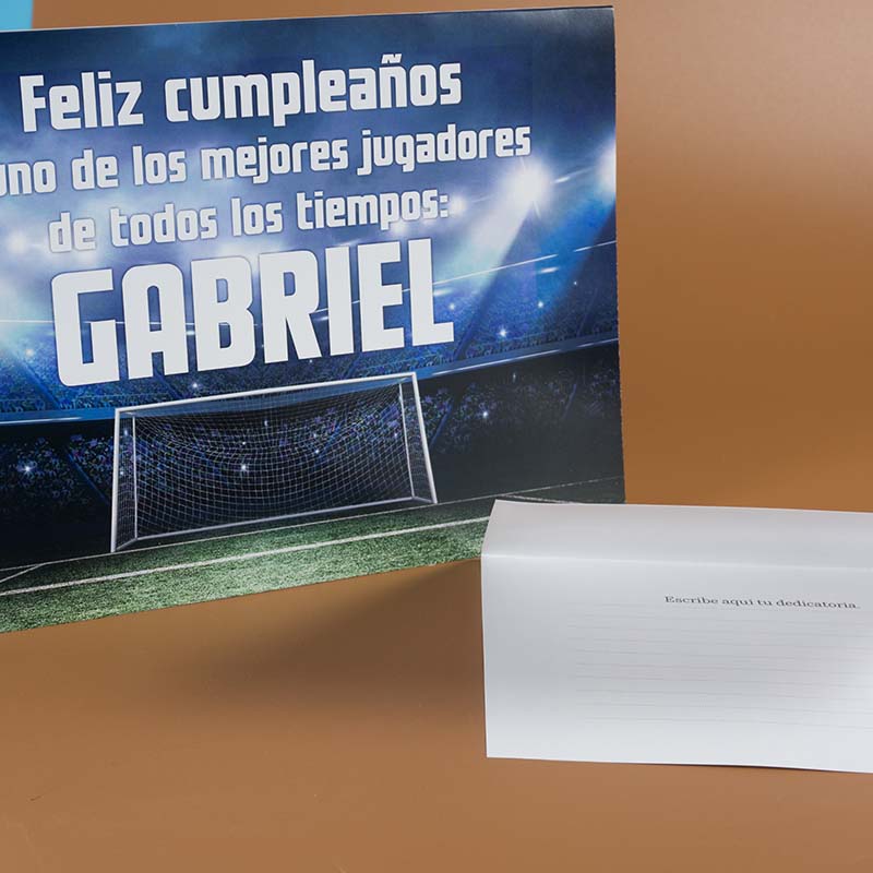 Regalos personalizados: Tarjetas personalizadas: Tarjeta personalizada para cumpleaños de futbolero