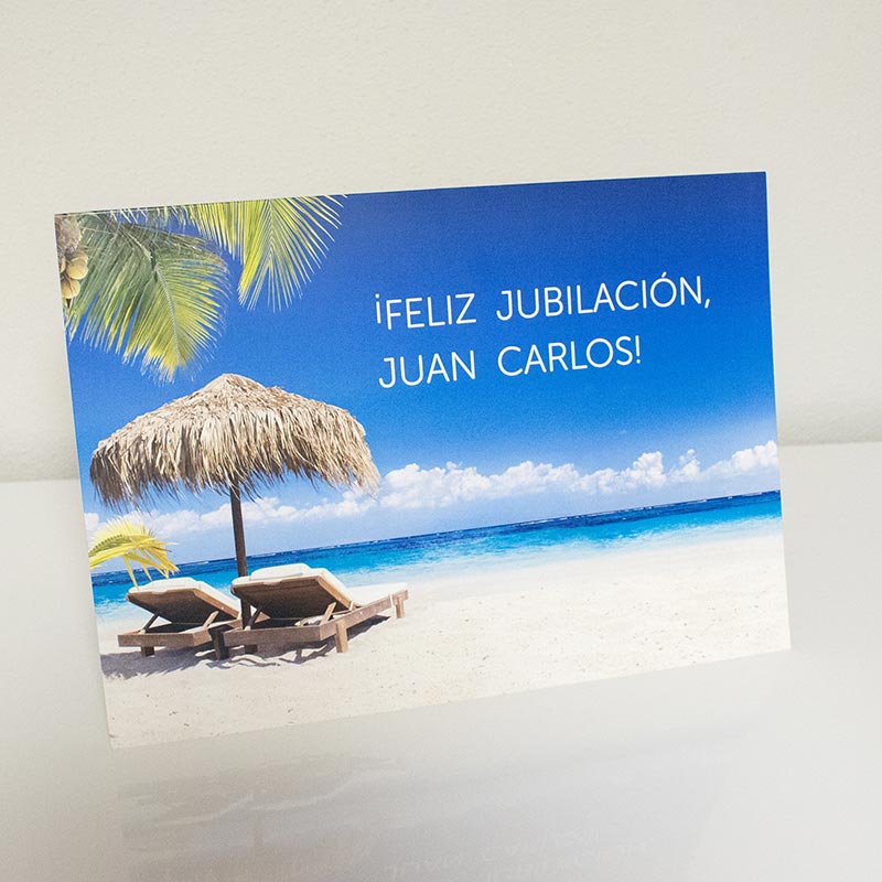 Regalos personalizados: Tarjeta personalizada para Jubilación: Tarjeta personalizada para Jubilación