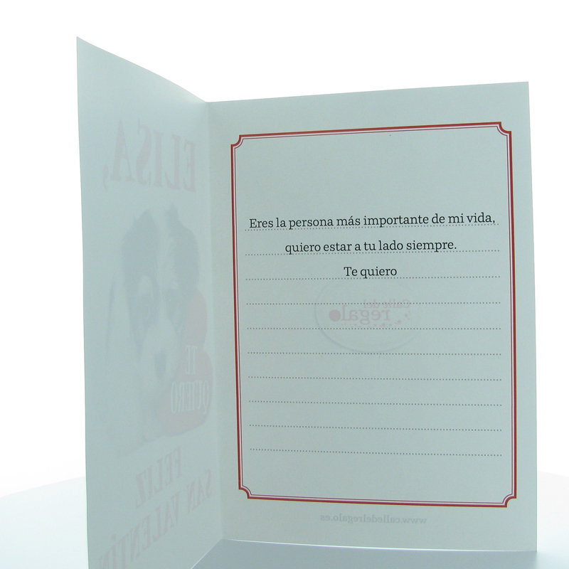 Regalos personalizados: Tarjetas personalizadas: Tarjeta personalizada para San Valentín