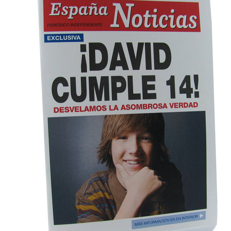 Regalos personalizados: Tarjetas personalizadas: Tarjeta personalizada portada noticias