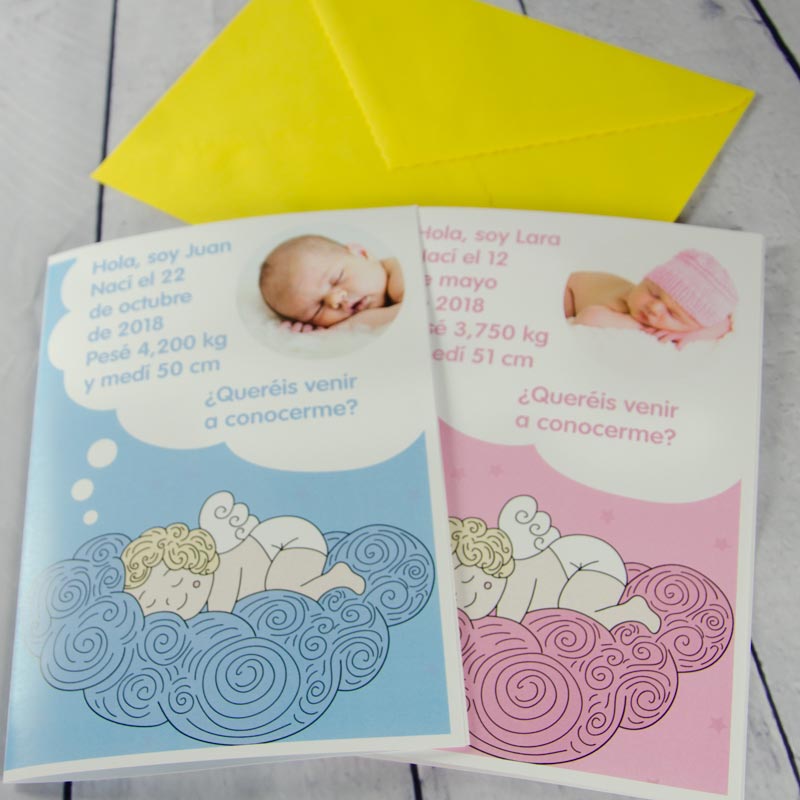Regalos personalizados: Tarjetas personalizadas: Tarjeta presentación de tu bebé personalizada