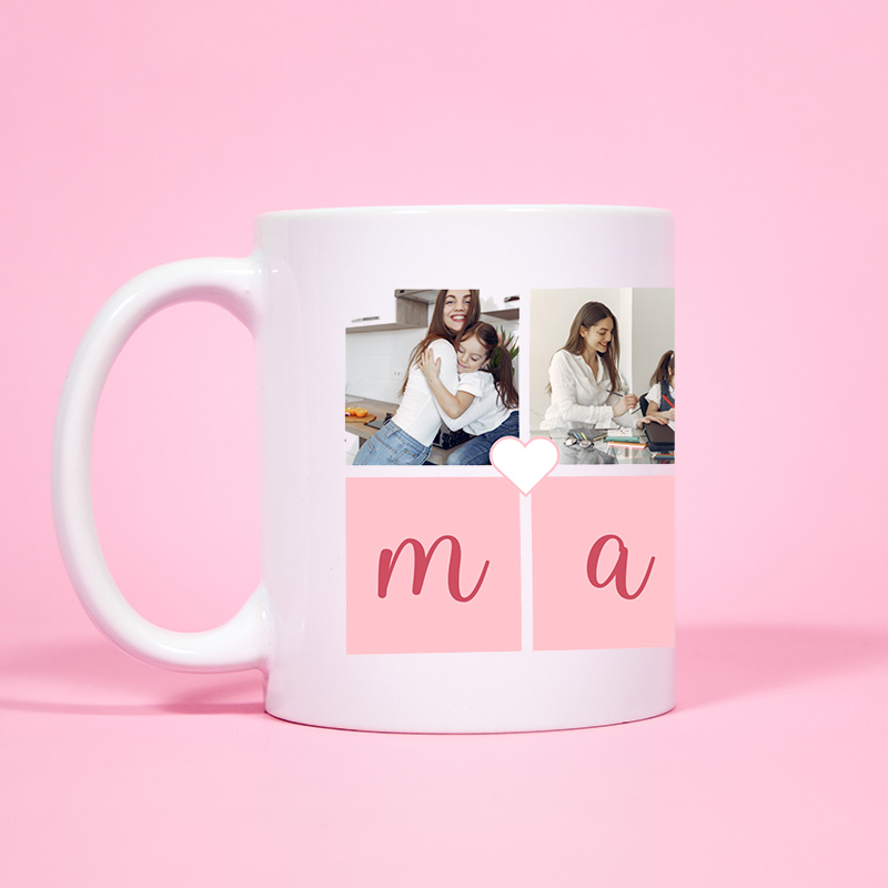Regalos personalizados: Tazas personalizadas: Taza personalizada con fotos 'Mamá'