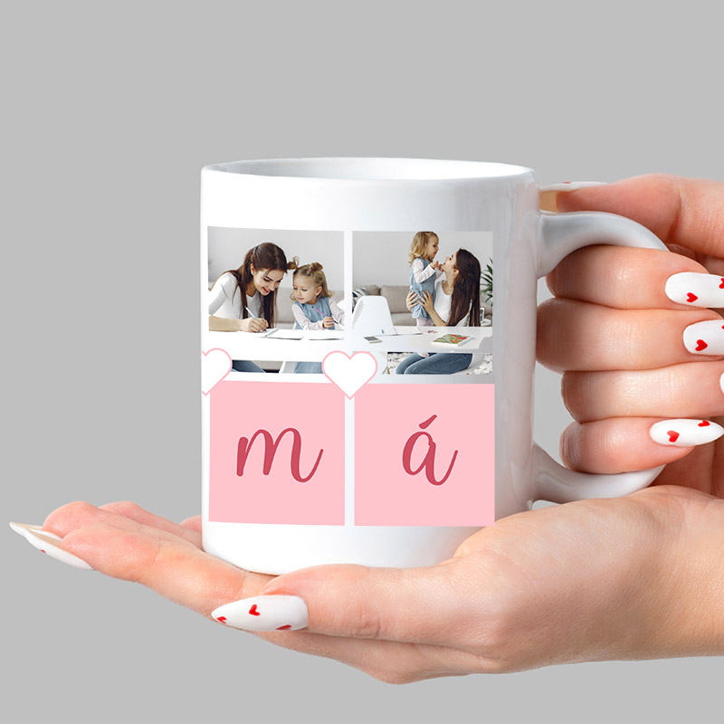 Regalos personalizados: Tazas personalizadas: Taza personalizada con fotos 'Mamá'