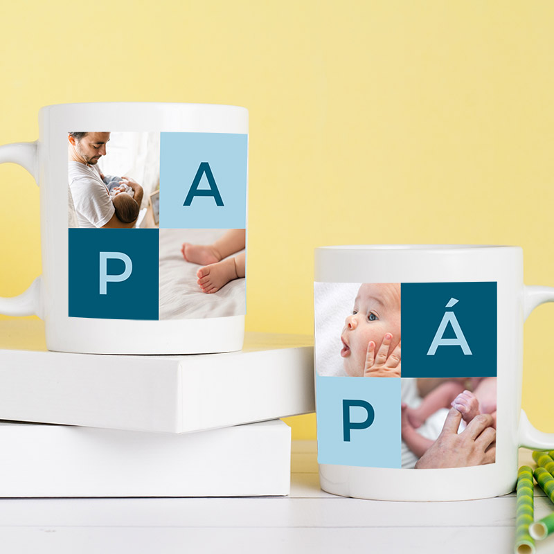 Regalos personalizados: Tazas personalizadas: Taza personalizada con fotos 'Papá'