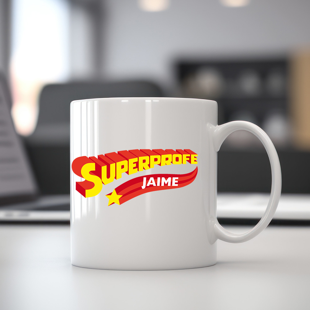 Regalos personalizados: Tazas personalizadas: Taza 'Superprofe' personalizada