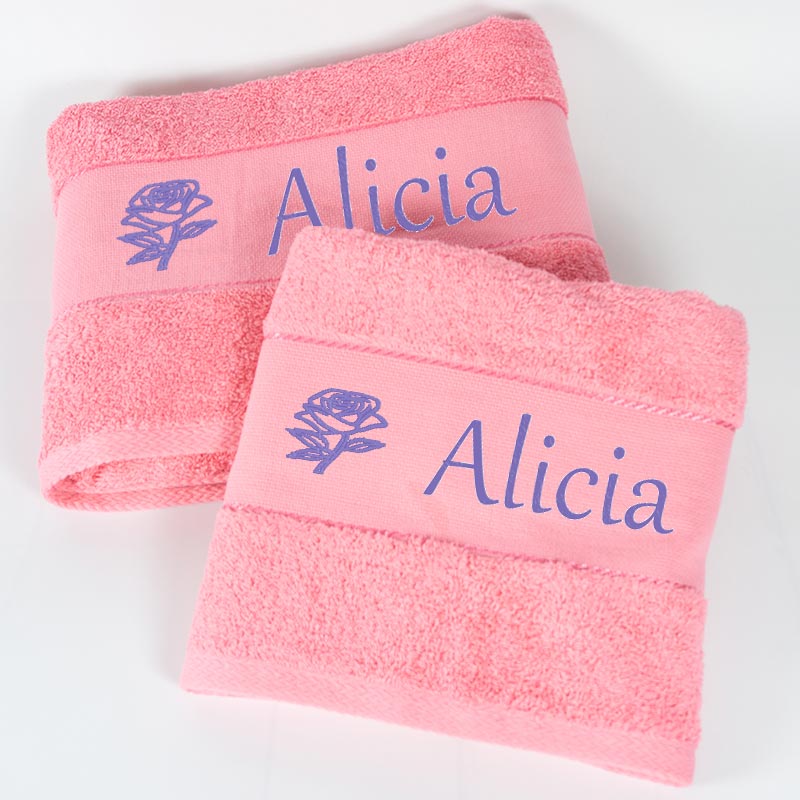 Regalos personalizados: Regalos bordados: Pack de toallas personalizadas para pareja