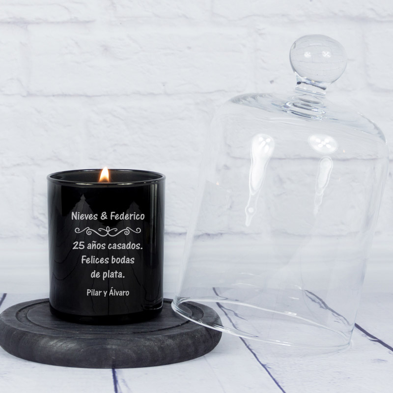 Regalos personalizados: Velas personalizadas: Vela grabada con dedicatoria