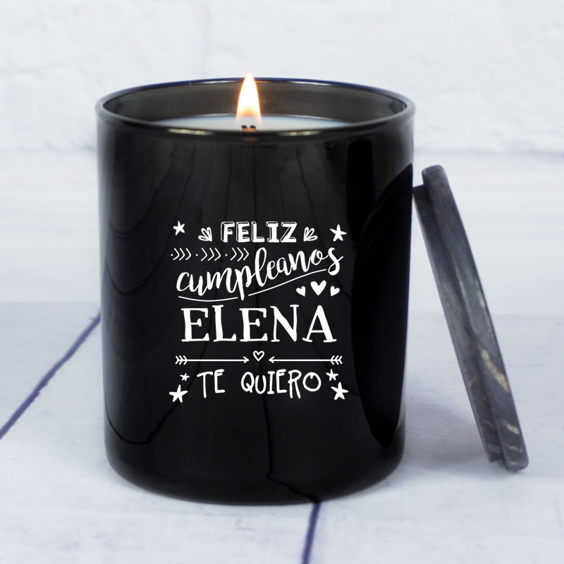 Regalos personalizados: Velas personalizadas: Vela grabada 'Feliz cumpleaños'