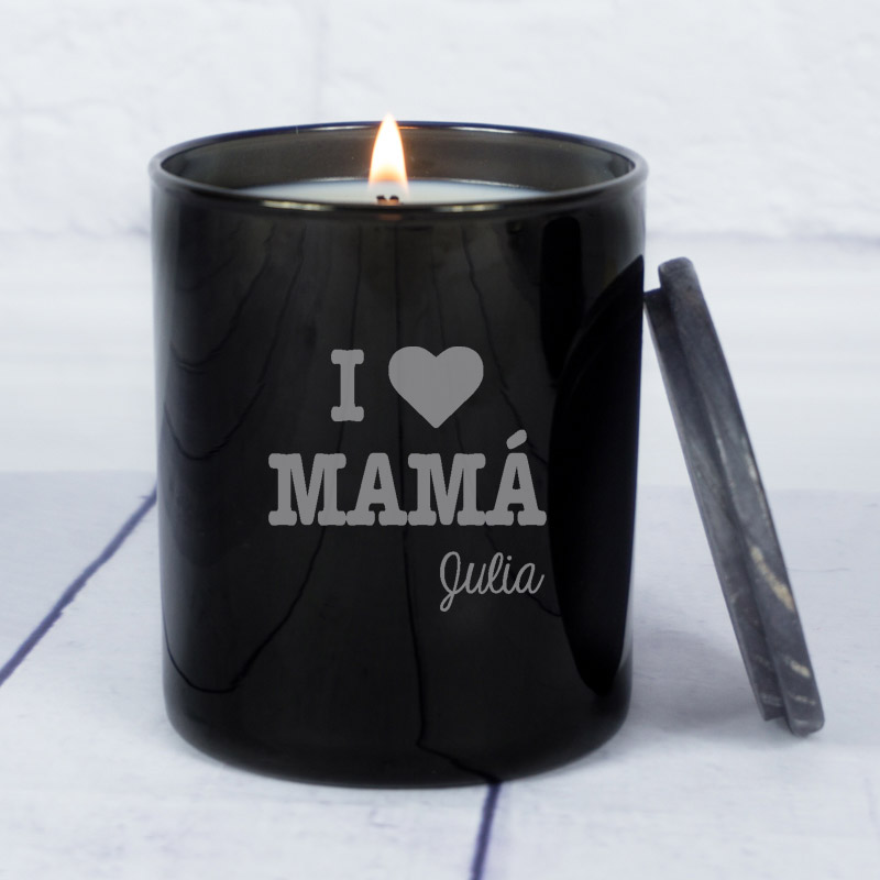 Regalos personalizados: Velas personalizadas: Vela grabada 'I love'