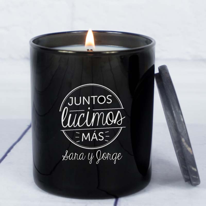 Regalos personalizados: Velas personalizadas: Vela grabada 'Juntos'