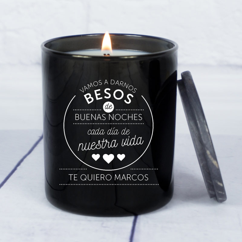 Regalos personalizados: Velas personalizadas: Vela grabada para enamorados