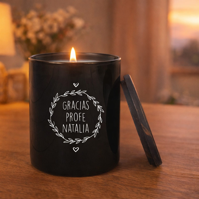 Regalos personalizados: Velas personalizadas: Vela grabada para profe