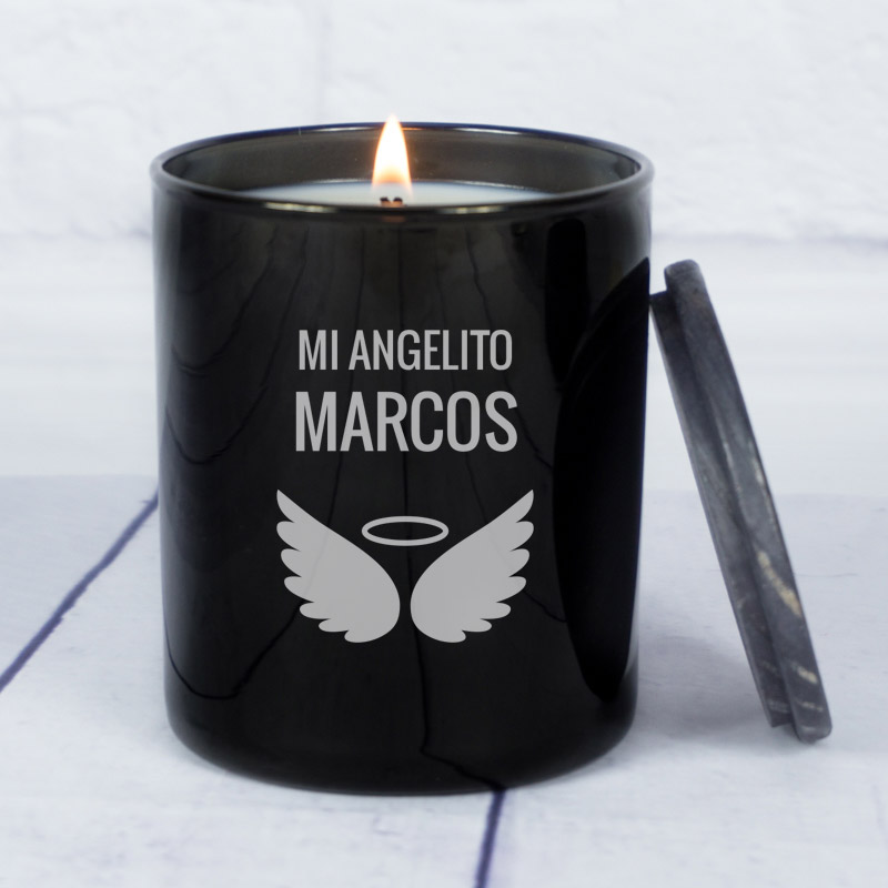 Regalos personalizados: Velas personalizadas: Vela personalizada 'Motivos' con campana de cristal