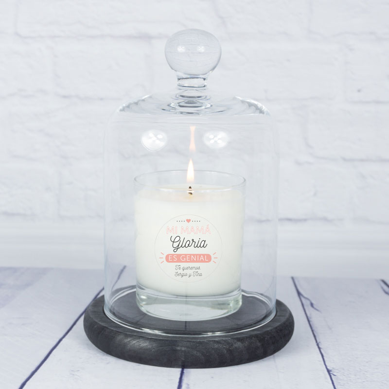 Regalos personalizados: Velas personalizadas: Vela personalizada Mi mamá genial