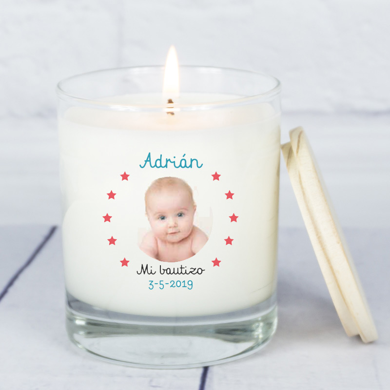 Regalos personalizados: Velas personalizadas: Vela personalizada para Bautizo con foto