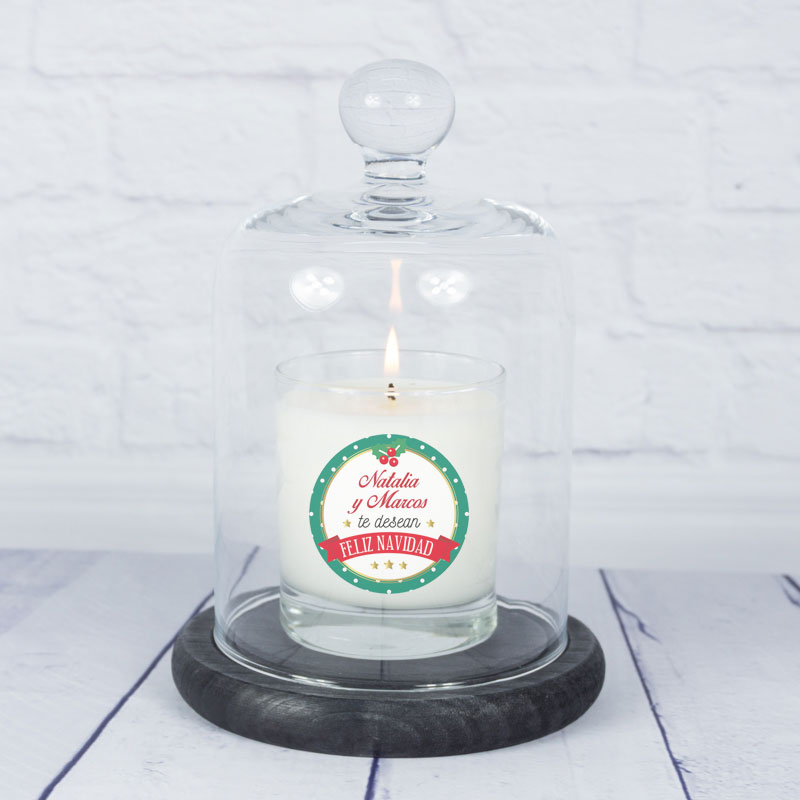 Regalos personalizados: Velas personalizadas: Vela personalizada para desear Feliz Navidad